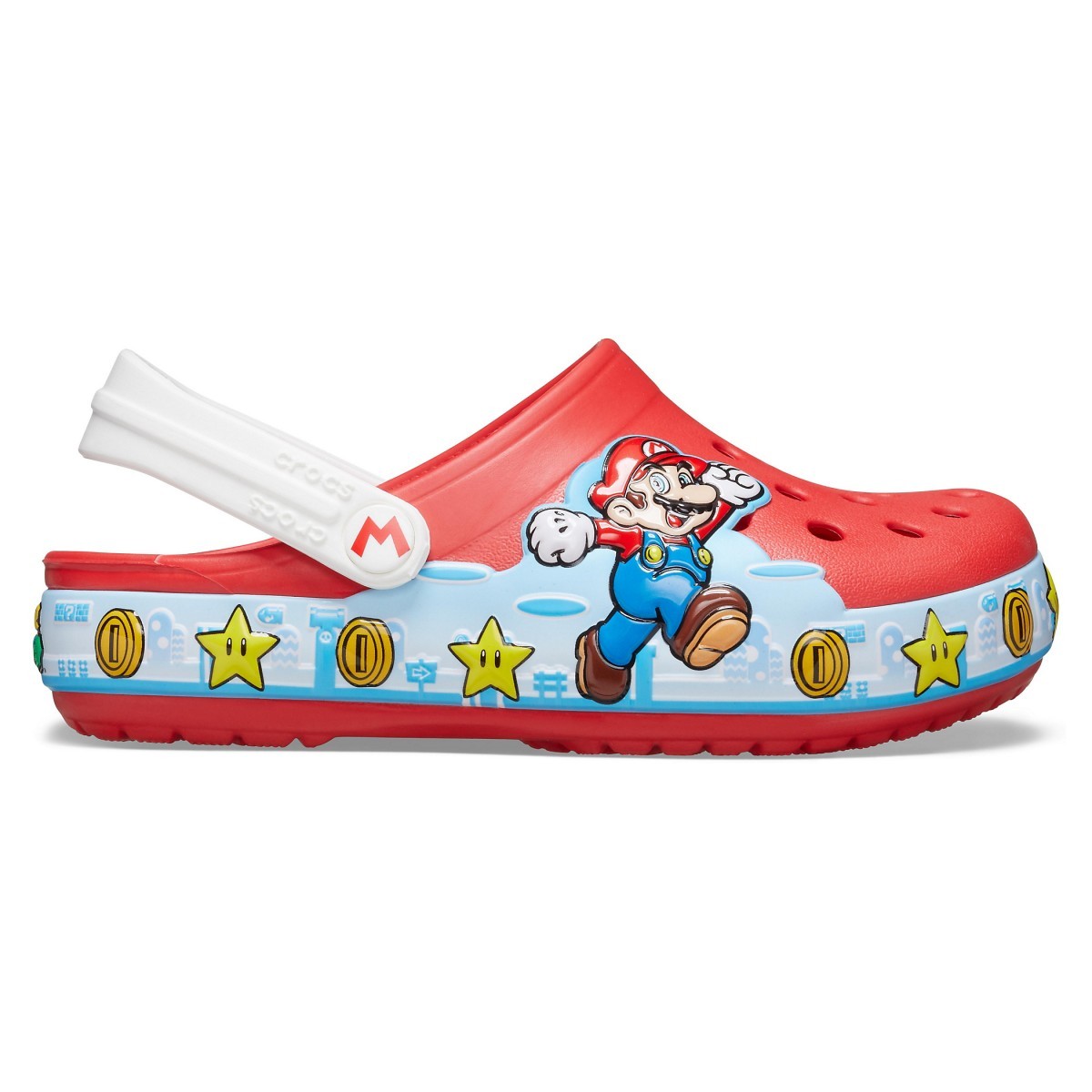 Saboți Crocs Fun Lab Super Mario Lights Clog Rosu - Flame - imagine 5